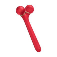 Електронний ультразвуковий ролик для обличчя GESKE Sonic Facial Roller 4в1 red