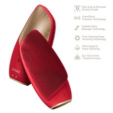 Електронна звукова термо щітка для обличчя GESKE Sonic Thermo Facial Brush 6в1 red