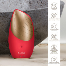 Електронна звукова термо щітка для обличчя GESKE Sonic Thermo Facial Brush 6в1 red