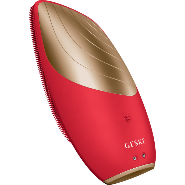 Електронна звукова термо щітка для обличчя GESKE Sonic Thermo Facial Brush 6в1 red
