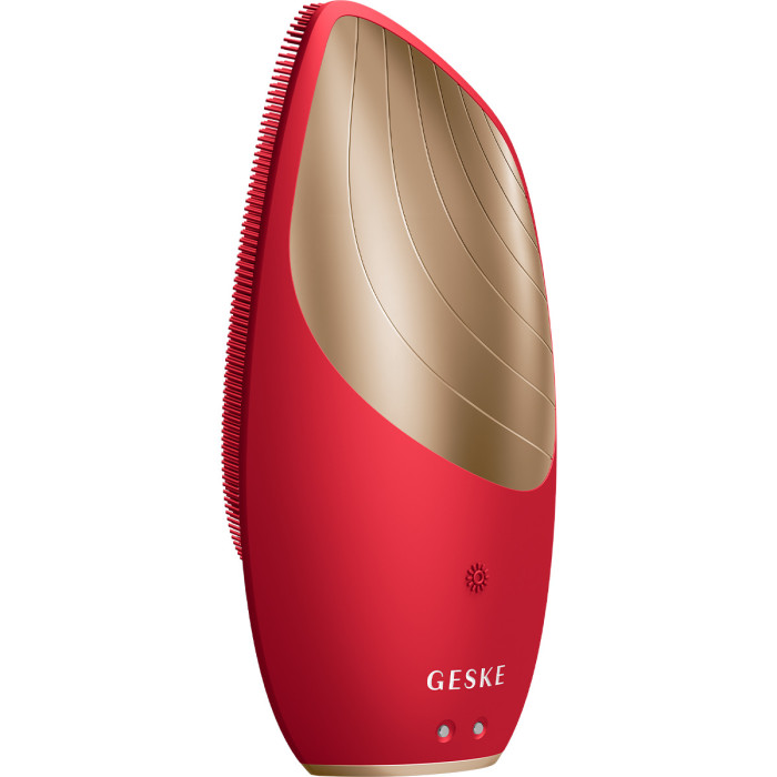 Електронна звукова термо щітка для обличчя GESKE Sonic Thermo Facial Brush 6в1 red