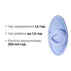 Смарт-вібратор для клітора Svakom Echo 2 Sky Blue, підігрів до 38 °C, знімна насадка на палець