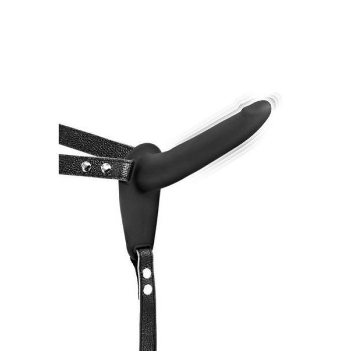 Страпон з вібрацією Fetish Tentation Vibrating Strap-On with Dildo Black (м'ята паковання!!!)