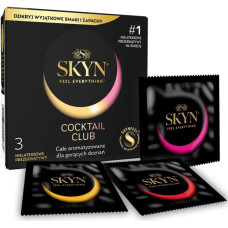 Презервативи SKYN Cocktail Club 3 шт, смаки Pina Colada, Cherry Sunrise та Passion Daiquiri