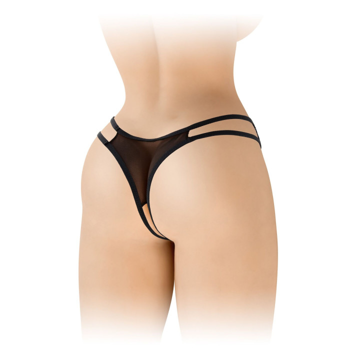 Трусики з відкритим доступом Fashion Secret Victoria Black, мереживо