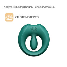 Ерекційне смарт-віброкільце Zalo Apis Turquoise Green, до 4 годин роботи, зарядний кейс