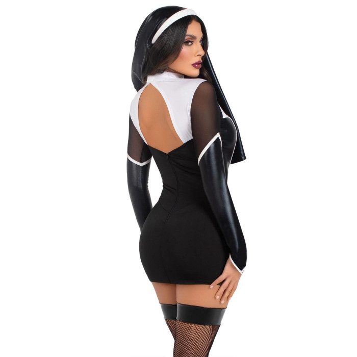 Костюм черниці Leg Avenue Holy Hottie Dress S