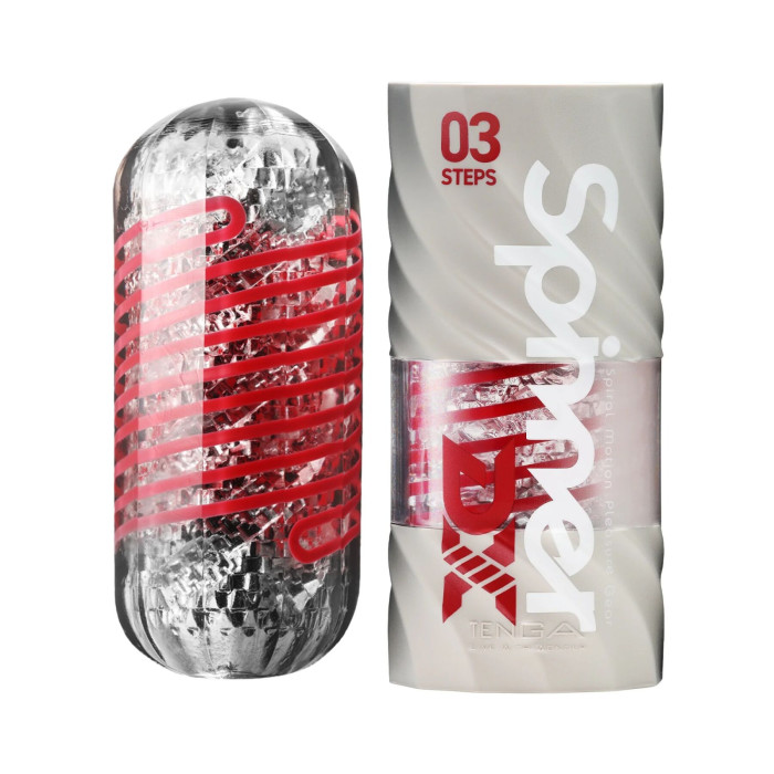 Мастурбатор Tenga Spinner DX 03 Steps, з пружною стимулювальною спіраллю всередині, потужний вплив